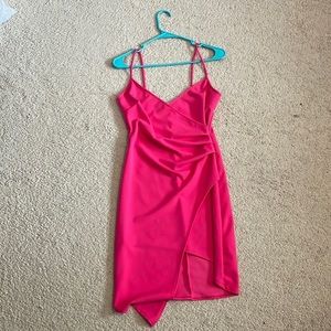 Pink Lily Faux Wrap Dress